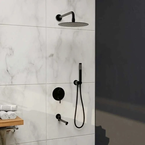 Душевой комплект RGW Shower Panels SP-55B черный - фото 2