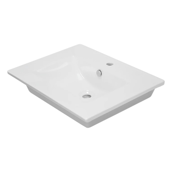 Раковина мебельная Misty Quadro 60 см белая QDR60SLWB01 (детальная фотография)