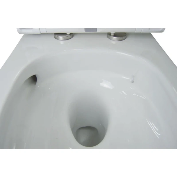 Унитаз подвесной Azario Grado белый AZ-0046-UQ3 (детальная фотография), с горизонтальным, прямым выпуском, с прямым выпуском