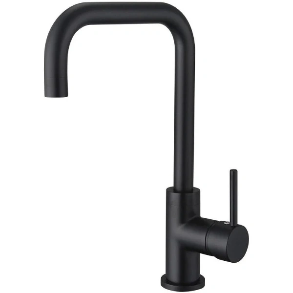 Смеситель для кухни Акватек Вега квадратный излив черный матовый AQ1080MB (детальная фотография)