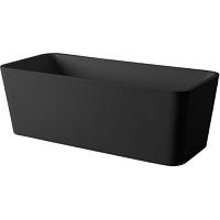 Ванна отдельностоящая из искусственного камня, черная матовая, Artceram Square