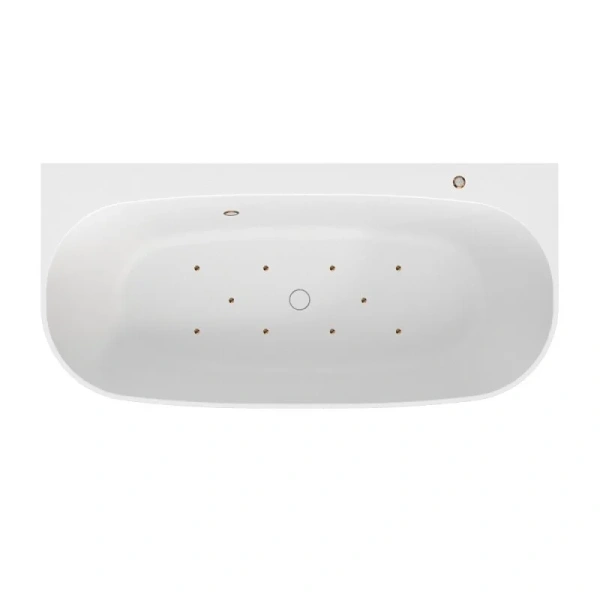Гидромассажная ванна из искусственного камня Whitecross Make 0219.170080.200.AERO.BR, 170 x 80 см, белая/бронза (детальная фотография)