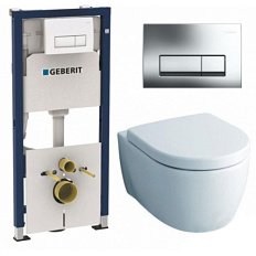 Комплект инсталляция и подвесной унитаз Geberit Duofix 458.128.21.1-20406