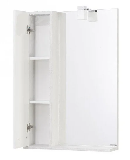 Зеркальный шкаф с подсветкой Акватон Бекка 60 см белый, дуб сомерсет 1A214602BAC20 (детальная фотография), 60 см