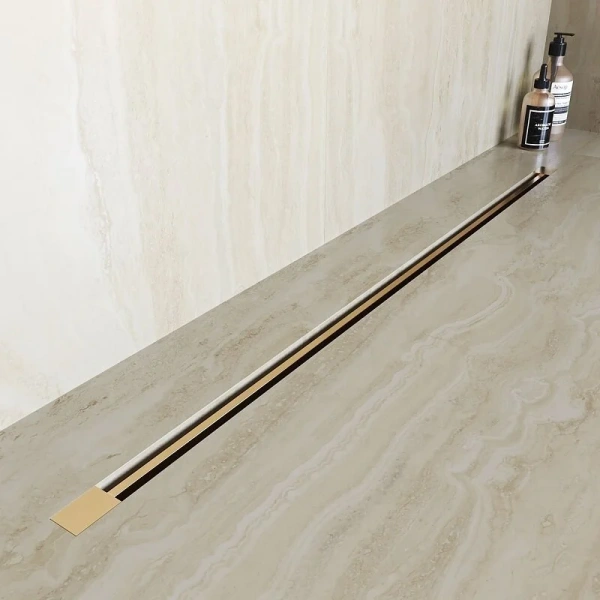 Душевой трап RGW SDR-50Gb 60 см золото Brush 76215060-06 (детальная фотография), для монтажа в пол