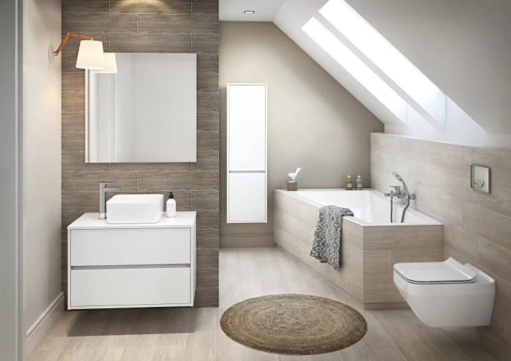 Раковина Cersanit Crea 35 см белая 64753 (детальная фотография), современные, hi-tech