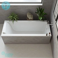Ванна из искусственного камня Marmo Bagno Ницца 180 x 80 см MB-NP180-80 с подголовником