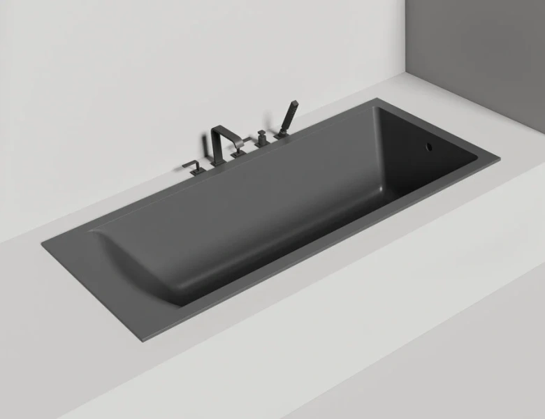 Ванна из искусственного камня Salini Cascata 180x80 см белый глянцевый 104213G (детальная фотография), 180 см