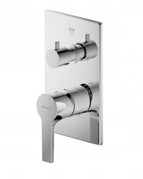 Смеситель встраиваемый в стену, две функции Bravat Prolate P69219CP-2-ENG (детальная фотография)