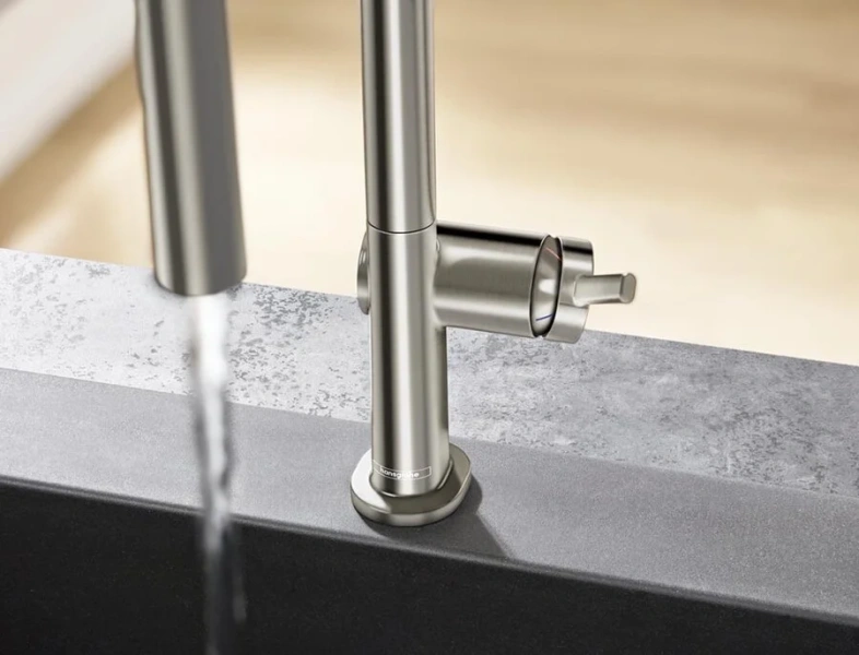 Смеситель для кухни Hansgrohe Talis M54 сталь 72801800 (детальная фотография), на мойку, на столешницу