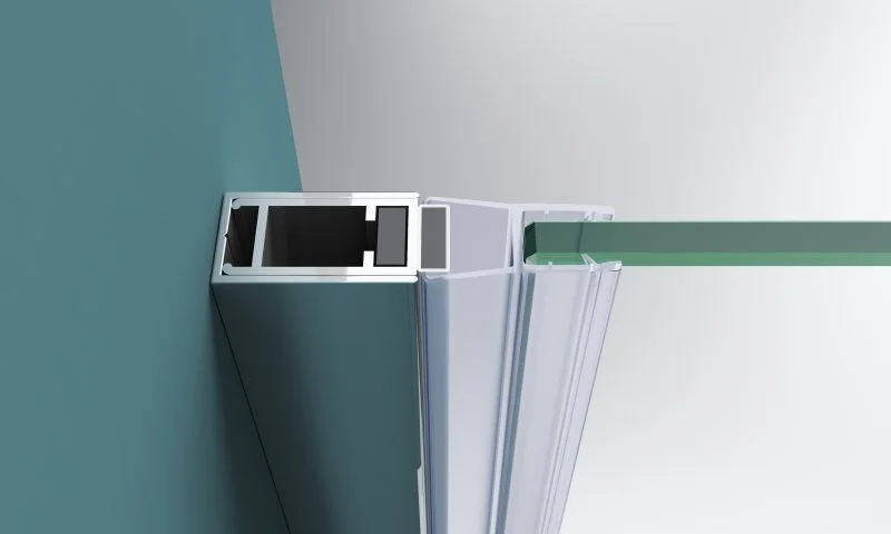 Душевая дверь в нишу BelBagno Etna 80 см с прозрачным стеклом ETNA-B-1-80-C-Cr-90 (детальная фотография), прозрачные