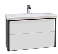 Тумба под раковину подвесная Roca Ronda 80 см белый глянец/антрацит