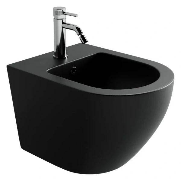 Биде подвесное Ceramica Nova Uno чёрный матовый CN11002MB (детальная фотография)