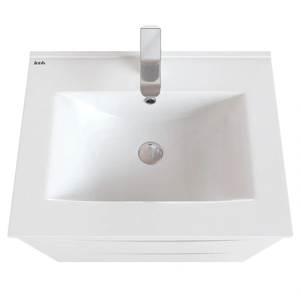 Тумба с раковиной напольная IDDIS Cloud CLO60WFi95K 60 см петли с доводчиками (детальная фотография), напольная, пристенная