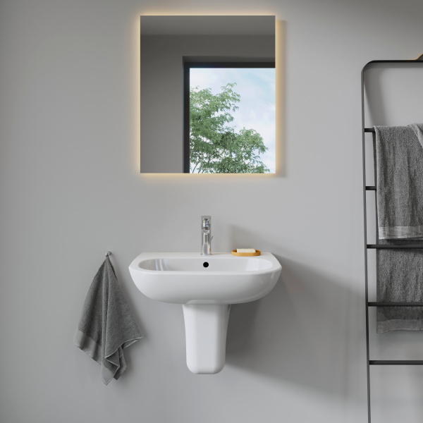 Полупьедестал для раковины Duravit D-Code белый 08571800002 (детальная фотография), по запросу