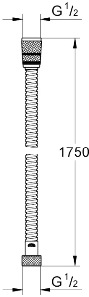 Шланг для душа Grohe Relexaflex хром 28025001 (детальная фотография), шланги для душа