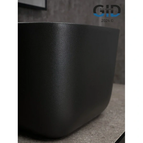 Раковина GID Creativo N9301bg 36 см черный графит 53356 (детальная фотография), керамические