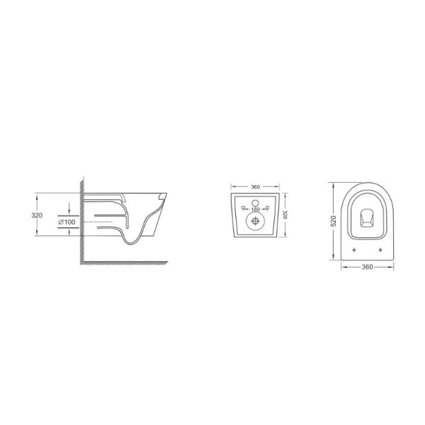 Унитаз подвесной Grossman черный матовый GR-4457BMS (детальная фотография), подвесные, встраиваемые