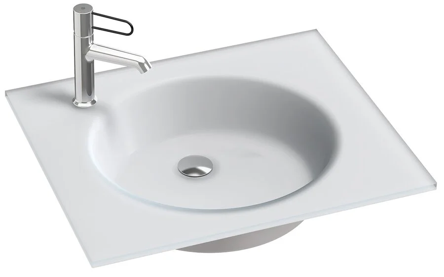 Раковина Jacob Delafon Odeon Rive Gauche 61 см матовый белый EB2560-DE1 (детальная фотография)