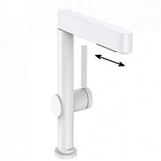 Смеситель для раковины Hansgrohe Finoris белый матовый