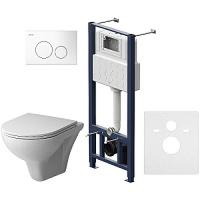 Унитаз с инсталляцией Am.Pm Gem с белой клавишей