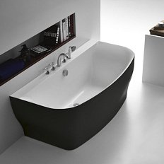 Ванна акриловая BelBagno 165х80 см черная Nero