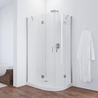 Душевой уголок профиль глянцевый хром стекло прозрачное Vegas-glass