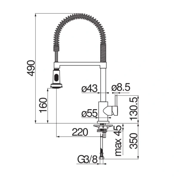 Смеситель для кухни Nobili Live LV00300/3 латунь (детальная фотография), для кухни