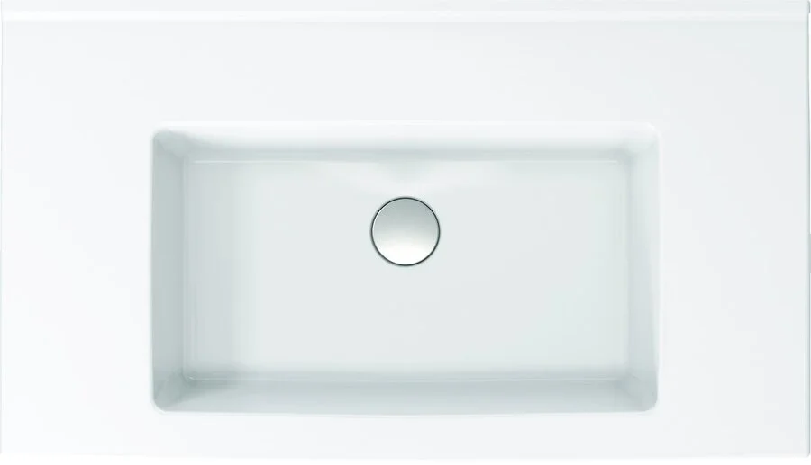 Раковина Cersanit Grand UM-GRA80/1 прямоугольная (детальная фотография), подвесные, на пьедестал, пристенные
