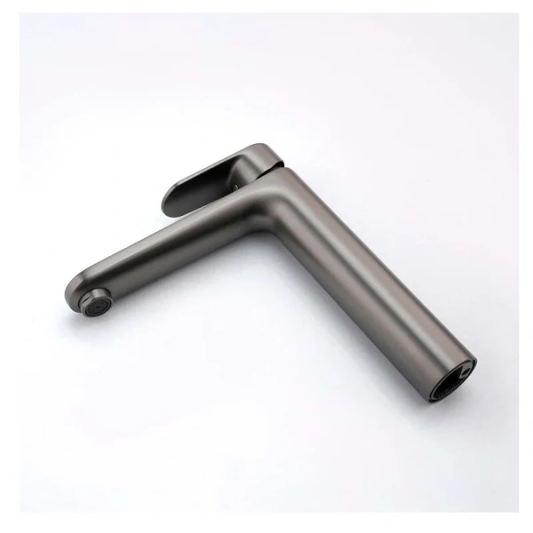 Смеситель для раковины Акватек Ника оружейная сталь AQ1804BGM (детальная фотография), современные, hi-tech