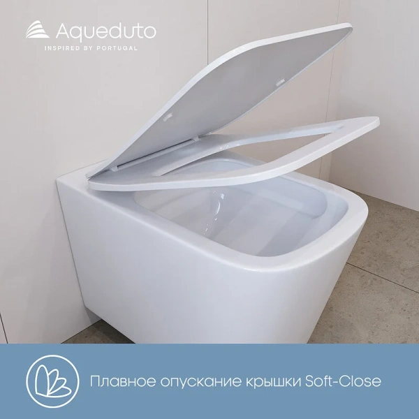 Унитаз подвесной Aqueduto MACIO Plus белый глянцевый MACT0210 (детальная фотография), по запросу