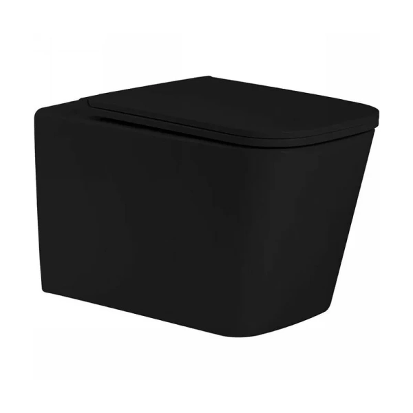 Унитаз подвесной SantiLine черный матовый SL-5027MB (детальная фотография)