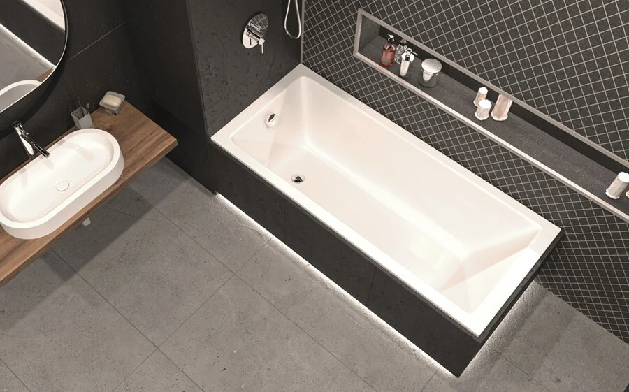 Ванна акриловая Whitecross Wave Slim, 140 х 70 см, белая, 0111.140070.100 (детальная фотография), прямоугольные