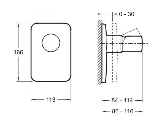 Смеситель для душа Jacob Delafon Toobi однорычажный E98707-CP (детальная фотография), для душа