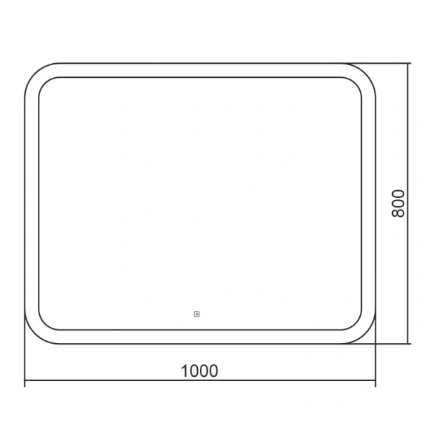 Зеркало с подсветкой Abber See 100 см с диммером AG6109SL-1.0 (детальная фотография), в наличии