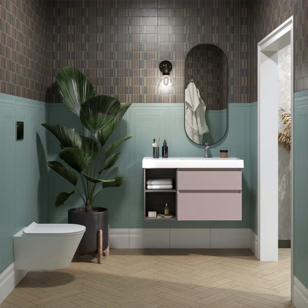 Раковина Kerama Marazzi Cubo CU.wb.90 см с крепежом (детальная фотография), 90 см