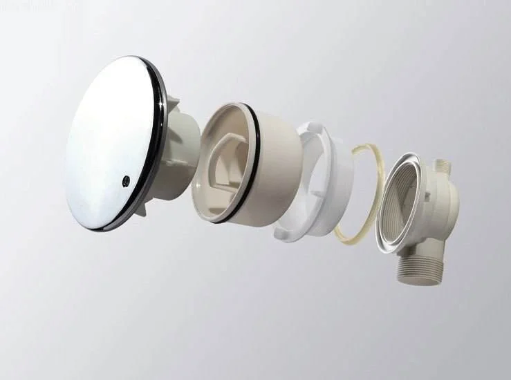 Душевой поддон Cezares Tray 85х85 см с сифоном TRAY-A-R-85-550-15-W (детальная фотография), низкие до 15 см