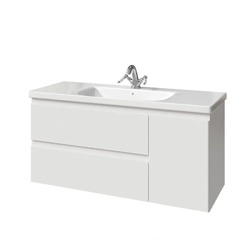 Тумба под раковину подвесная Caprigo Forte 120 см бланж, правая - фото 1