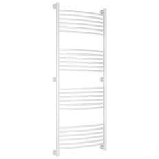 Полотенцесушитель водяной, цвет белый перемычка выгнутая Богема+ 1500х600