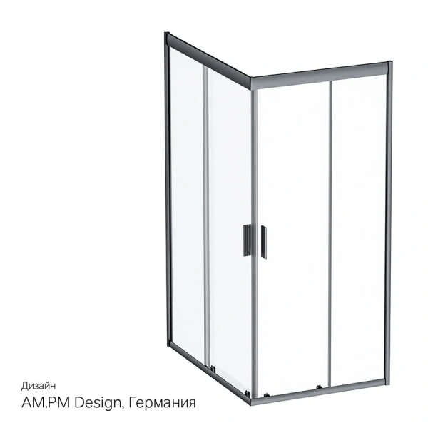 Душевой уголок Am.Pm Gem 120х90 см профиль черный W90G-404-120290-BT (детальная фотография)