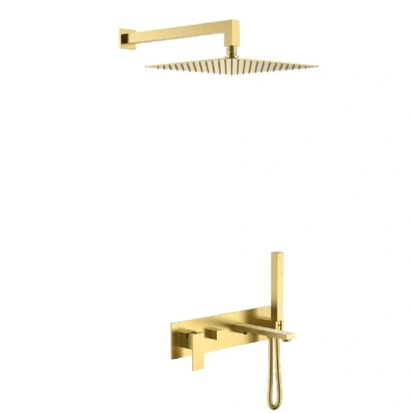 Душевой комплект Boheme Qubic золото матовое 474-MG (детальная фотография)