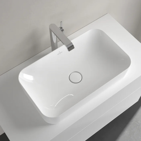 Раковина Villeroy & Boch Finion 60 см накладная 414361R1 (детальная фотография), белые