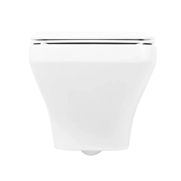 Унитаз подвесной BelBagno Sela безободковый белый BB3201CHR (детальная фотография), с горизонтальным, прямым выпуском, с прямым выпуском
