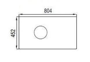 Столешница Акватон Брук 80 см (60+20) для одной раковины 1A204205BC010 (детальная фотография), нет в наличии