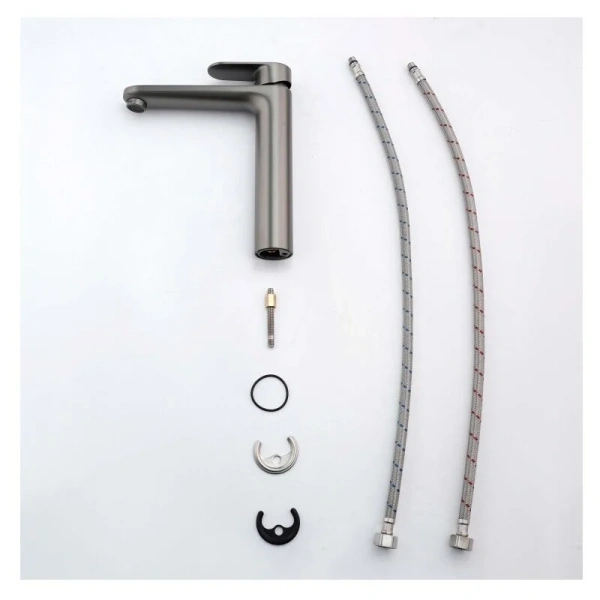 Смеситель для раковины Акватек Ника оружейная сталь AQ1804BGM (детальная фотография), другие