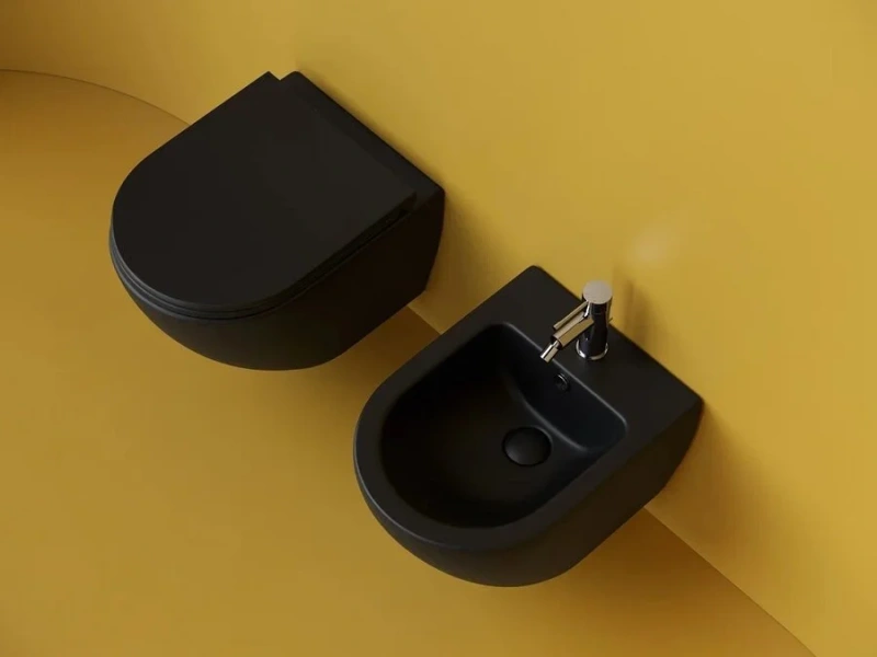 Унитаз подвесной Ceramica Nova Metropol черный CN4002TMB (детальная фотография), современные, hi-tech, круглые