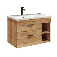 Тумба под раковину подвесная Grossman Форта 76,5 см дуб галифакс