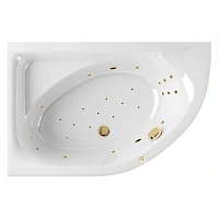 Ванна гидромассажная Excellent Aquarella Ultra 170 x 110 см, левая, белый/золото, WAEX.ARL17.ULTRA.GL