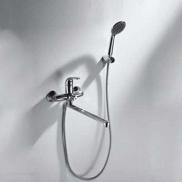 Смеситель для ванны Bravat FIT F6135188CP-LB-RUS (детальная фотография), современные, hi-tech