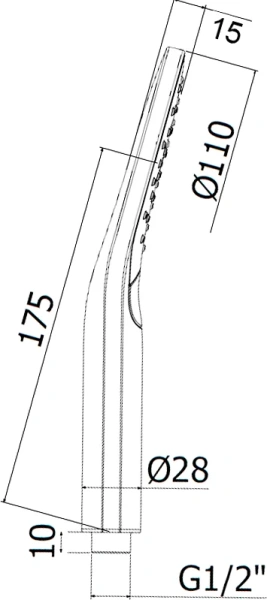 Лейка для душа Paffoni Sofia хром ZDOC122CR (детальная фотография), душевые лейки